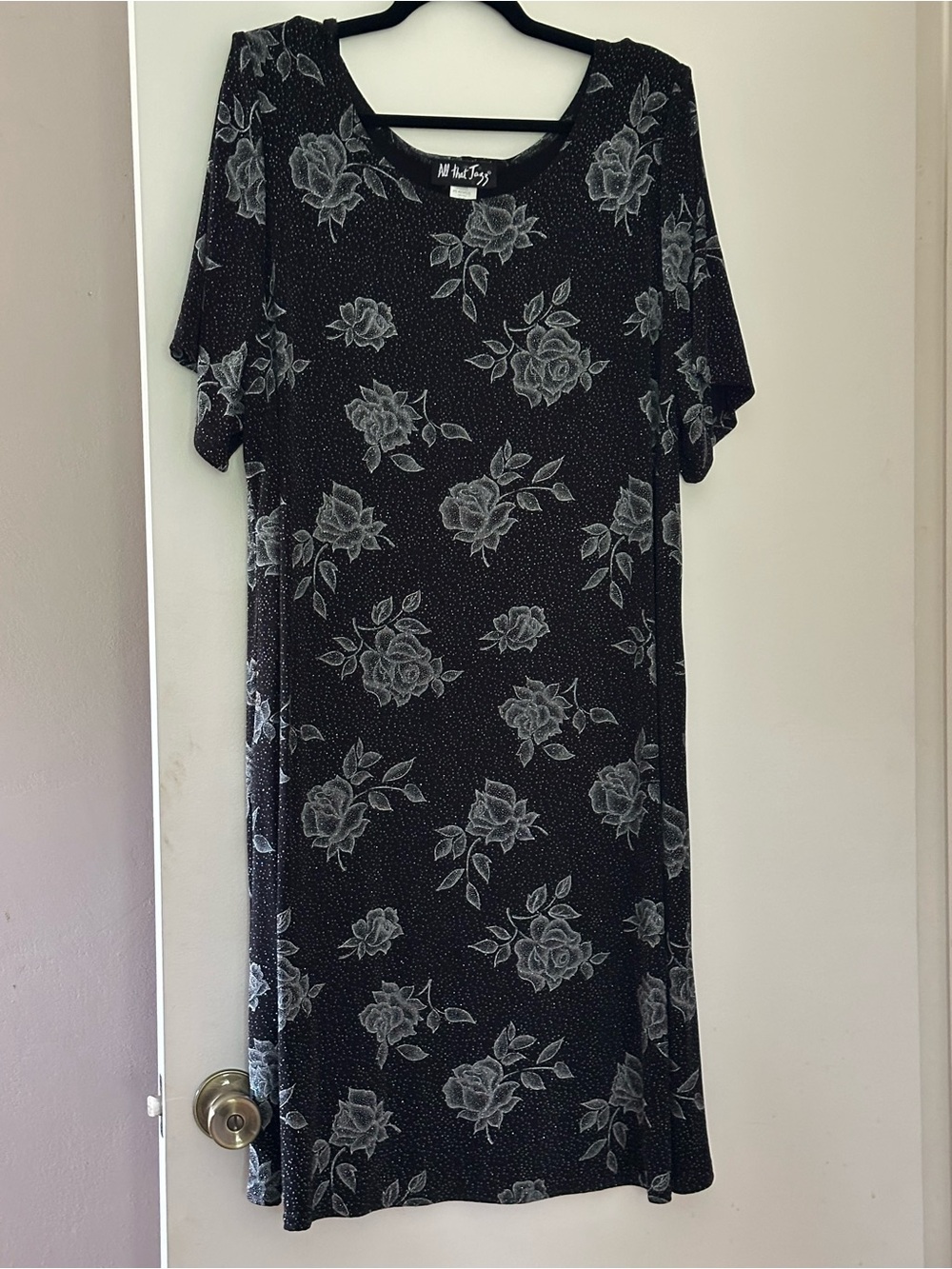 All That Jazz Black Floral Midi Dress